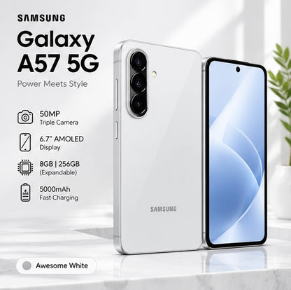 Svmsung A57 5G – 8GB RAM | 256GB ROM | Dual SIM